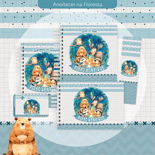 Arquivo Encadernação Baby Anoitecer na Floresta Acampamento