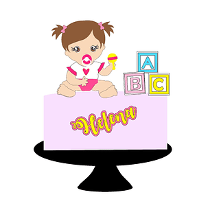 Arquivo Topo de Bolo Bebê Bloquinhos ABC - EM CAMADAS