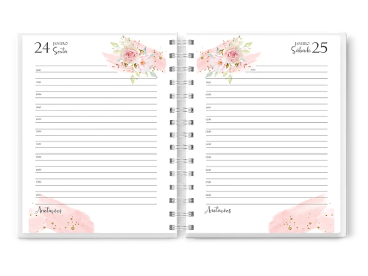 Arquivo Miolo Agenda Datada 2025 Floral 1DPP - BE CRAFT 2