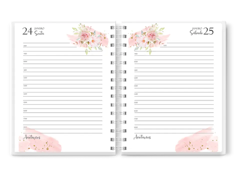 Arquivo Miolo Agenda Datada 2025 Floral 1DPP - BE CRAFT 2