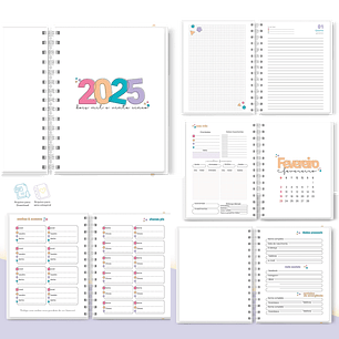 Arquivo Miolo Agenda Datada 2025 Colorida 1DPP - BE CRAFT