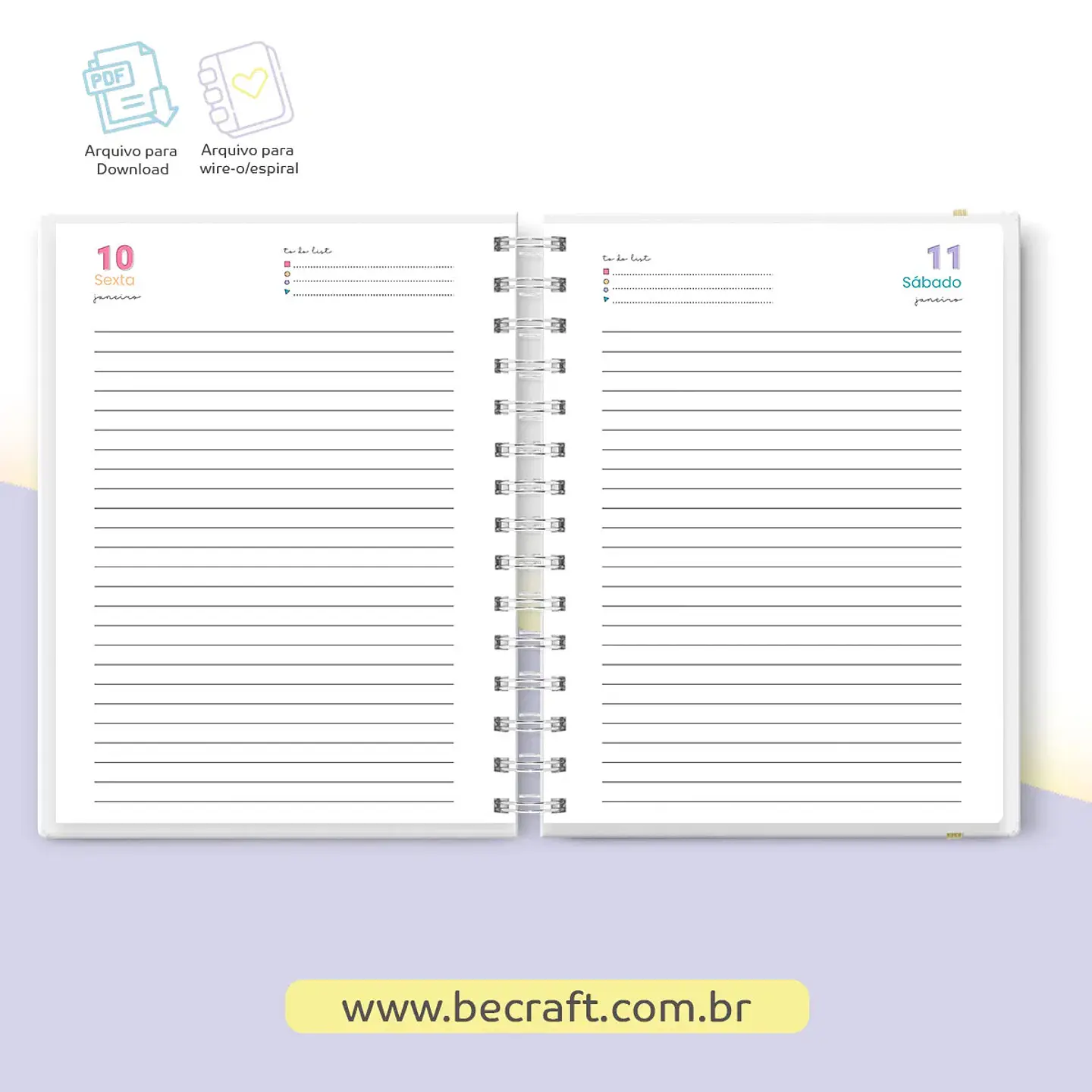 Arquivo Miolo Agenda Datada 2025 Colorida 1DPP - BE CRAFT 3