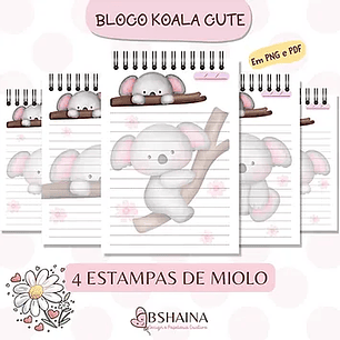 Arquivo Encadernação Miolo Bloquinho A6 Coala - Bshaina