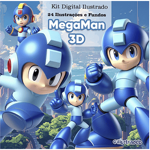 Kit Digital Mega Man 3D - ILLUSTRADEB