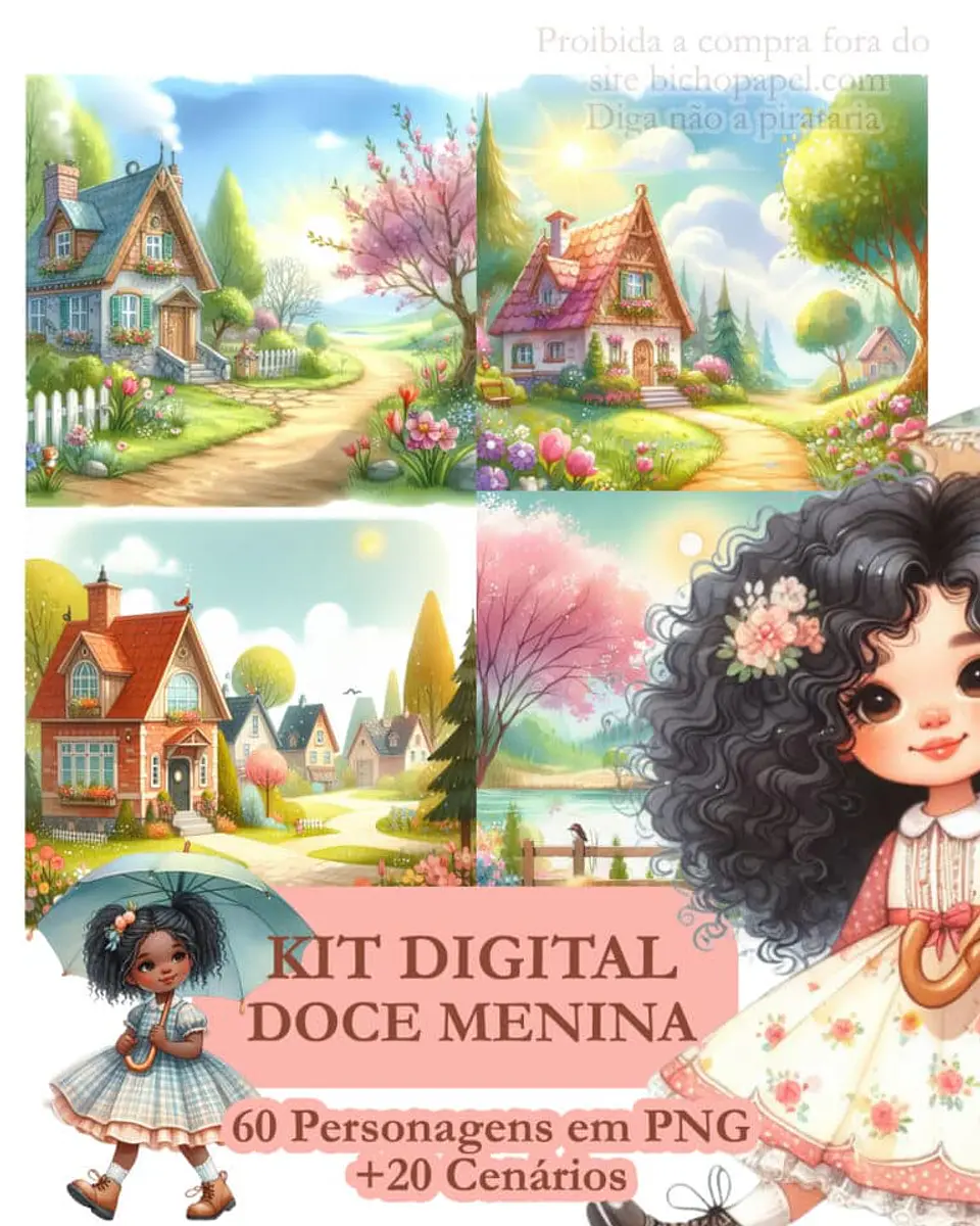 Kit Digital Doce Menina - BICHO PAPEL 3