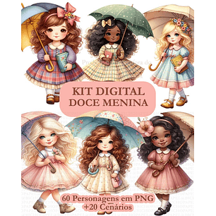 Kit Digital Doce Menina - BICHO PAPEL