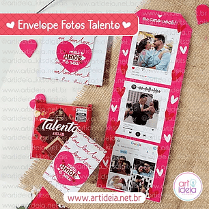 Arquivo Dia dos Namorados Envelope Fotos Talento - ART IDEIA