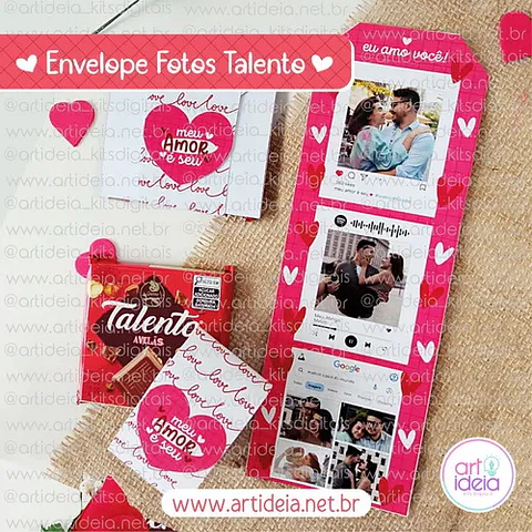 Arquivo Dia dos Namorados Envelope Fotos Talento - ART IDEIA