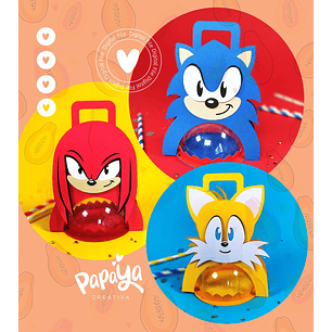 Arquivo Suporte Para Meia Bola Acrilica Sonic e Sua Turma - PAPAYA CREATIVA