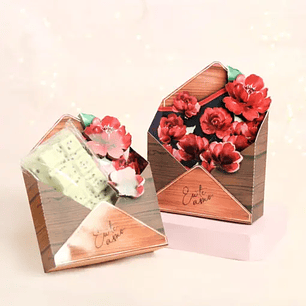 Arquivo Dia dos Namorados Caixa Envelope Flores Vermelhas - Nilmara