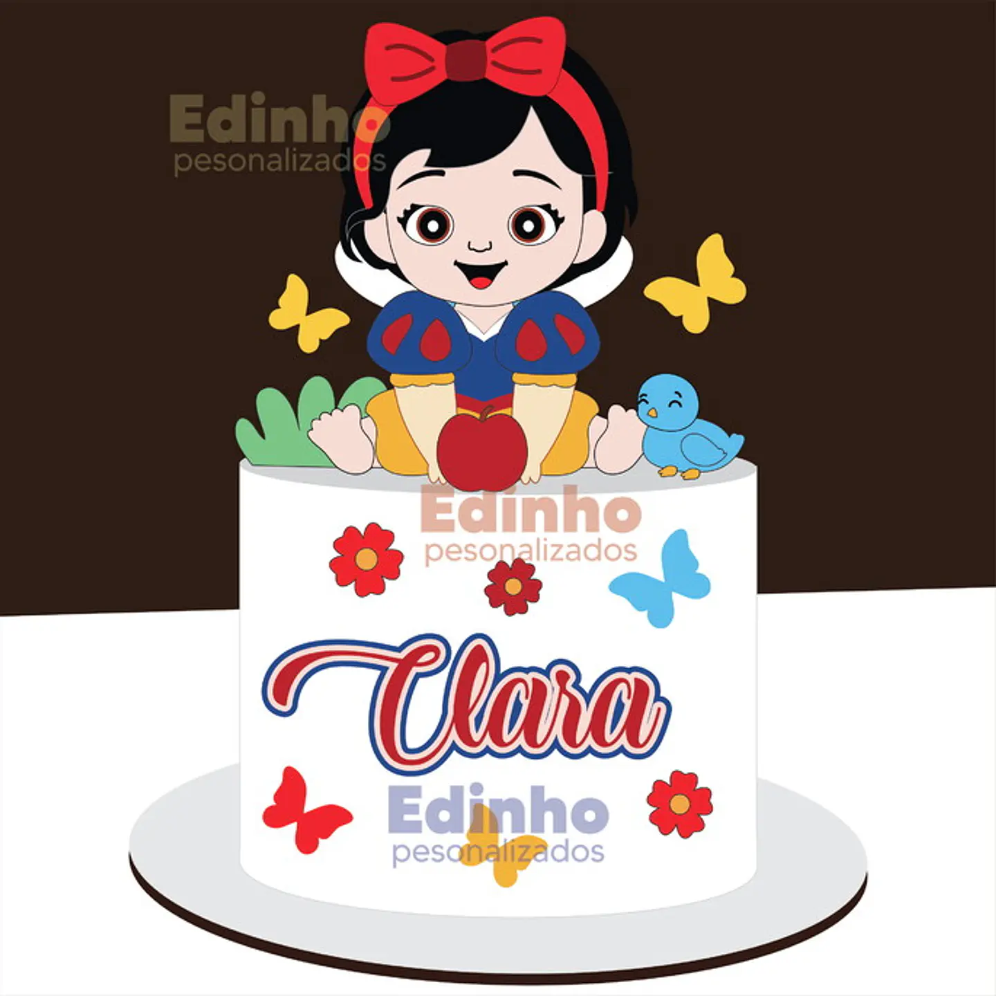 Arquivo Topo de Bolo Branca de Neve Baby - EM CAMADAS 1