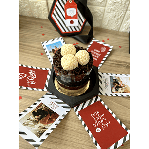 Arquivo de Corte Caixa Explosão Mini Bolo Dia dos Namorados