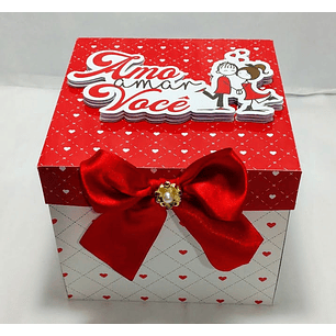 Arquivo de Corte Caixa Explosão Quadrada - Dia dos Namorados