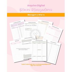 Arquivo Encadernação Planejadores Blocagem e Wire-o - BRANCO PAPEL