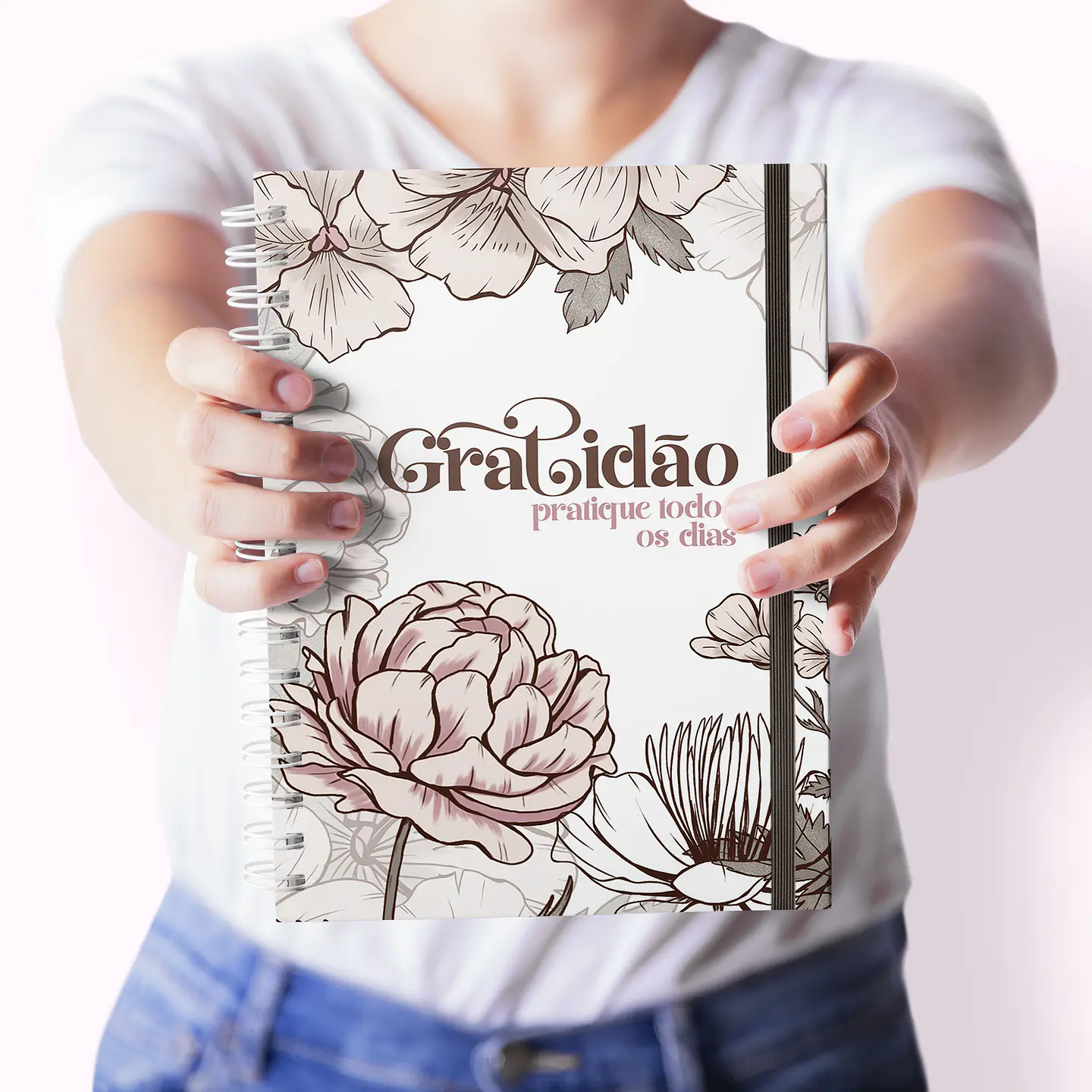 Arquivo Caderno Pautado A5 Floral – ELEGANT FLOWERS - CUTE CORTE 1