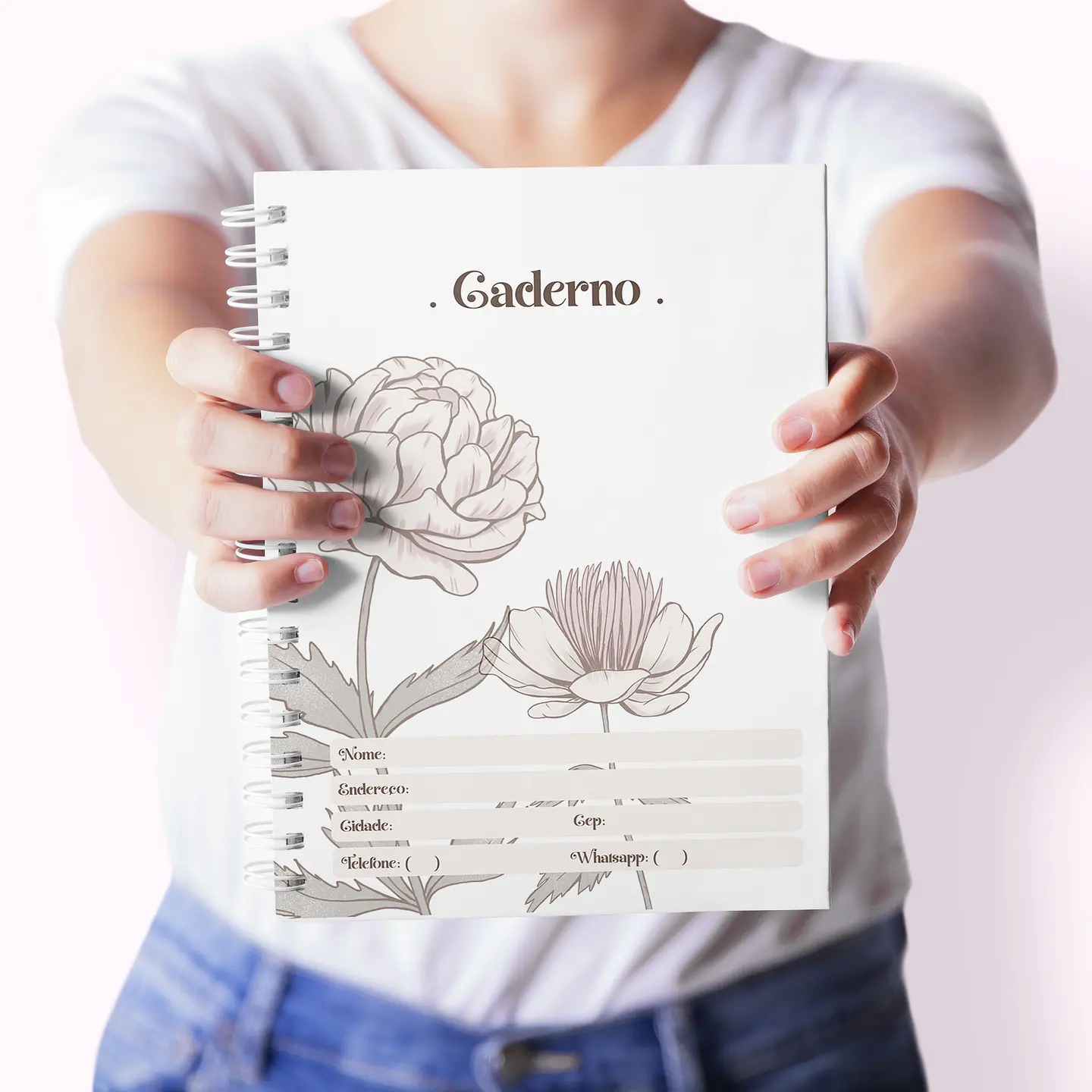 Arquivo Caderno Pautado A5 Floral – ELEGANT FLOWERS - CUTE CORTE 2