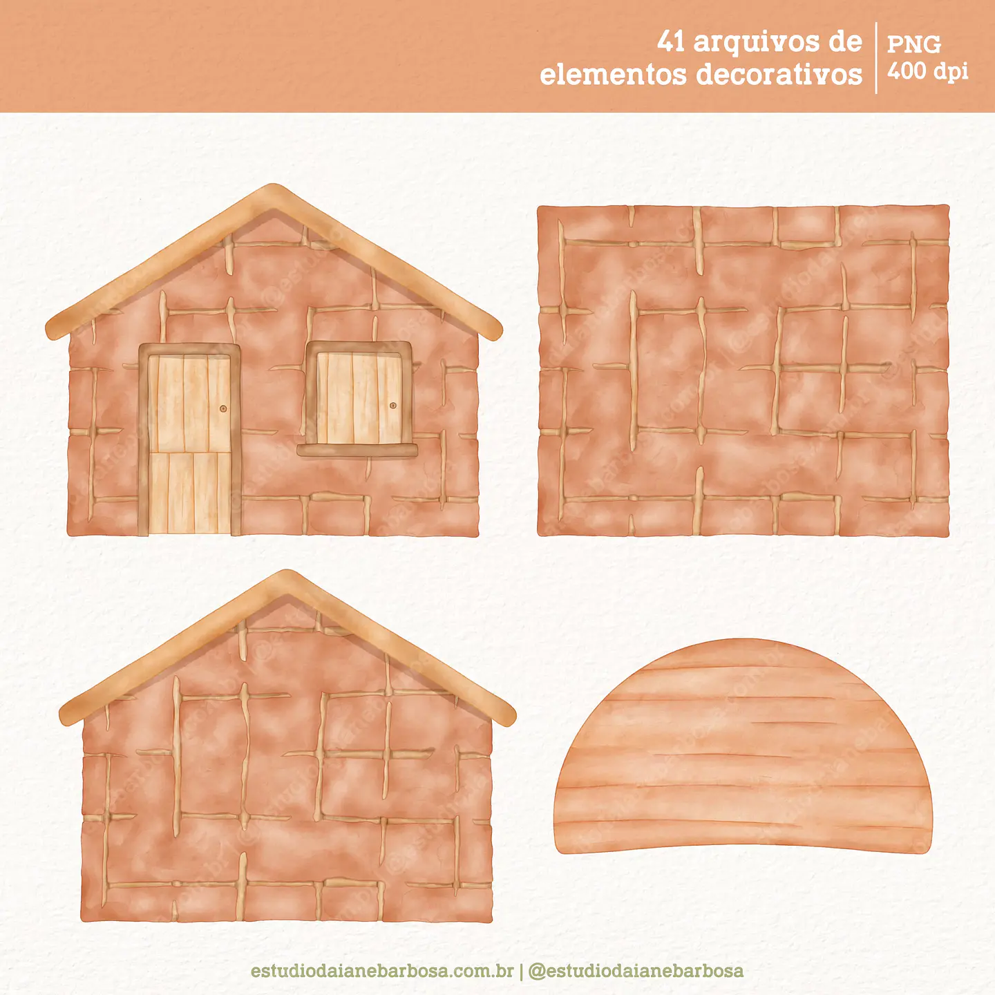 Kit Digital Sertão Aquarela - Estudio Daiane Barbosa 7