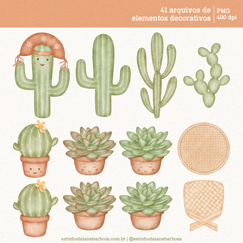 Kit Digital Sertão Aquarela - Estudio Daiane Barbosa 8