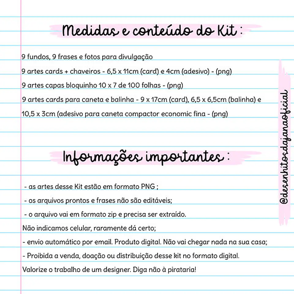 Arquivo Kit Digital Frases Fofinhas - Desenhitos da Jana 2