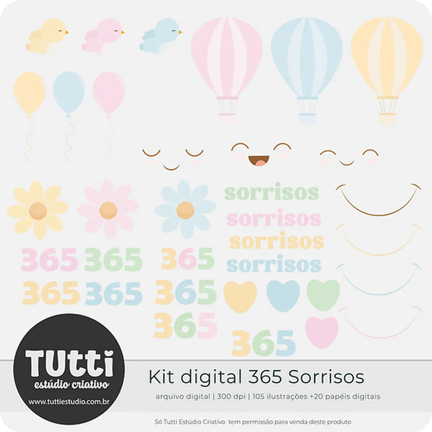 Kit Digital 365 Sorrisos - Tutti Estudio 7