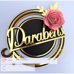 Arquivo Topo de Bolo  Parabéns Circular Floral - TOPPERS DE LUXO