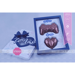 Arquivo de Corte Coração Lapidado 65grs e Controle