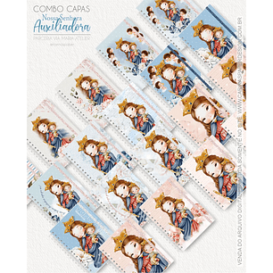 Arquivo Combo 19 capas A5 Nossa Senhora Auxiliadora - CARINAS PAPER