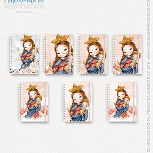 Arquivo Combo 19 capas A5 Nossa Senhora Auxiliadora - CARINAS PAPER