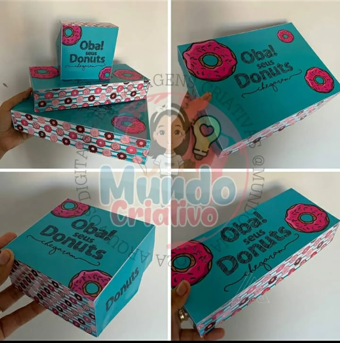 Arquivo de Corte Caixa Donuts 1