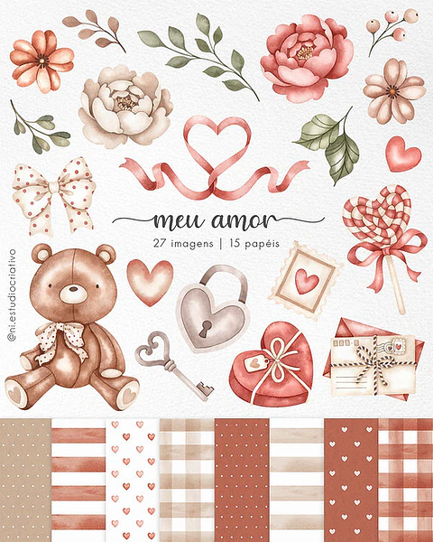 Kit Digital Dia dos Namorados Meu amor 2024 - NI ESTUDIO
