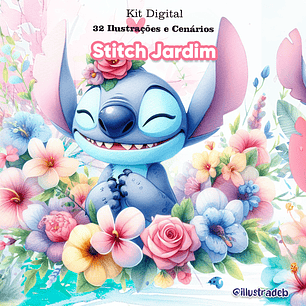 Kit Digital Stitch Jardim  - ILLUSTRADEB