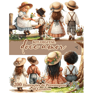 Kit Digital Doce amor - Bicho Papel
