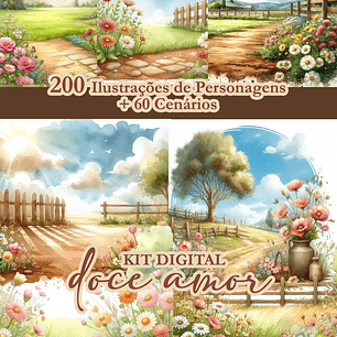 Kit Digital Doce amor - Bicho Papel