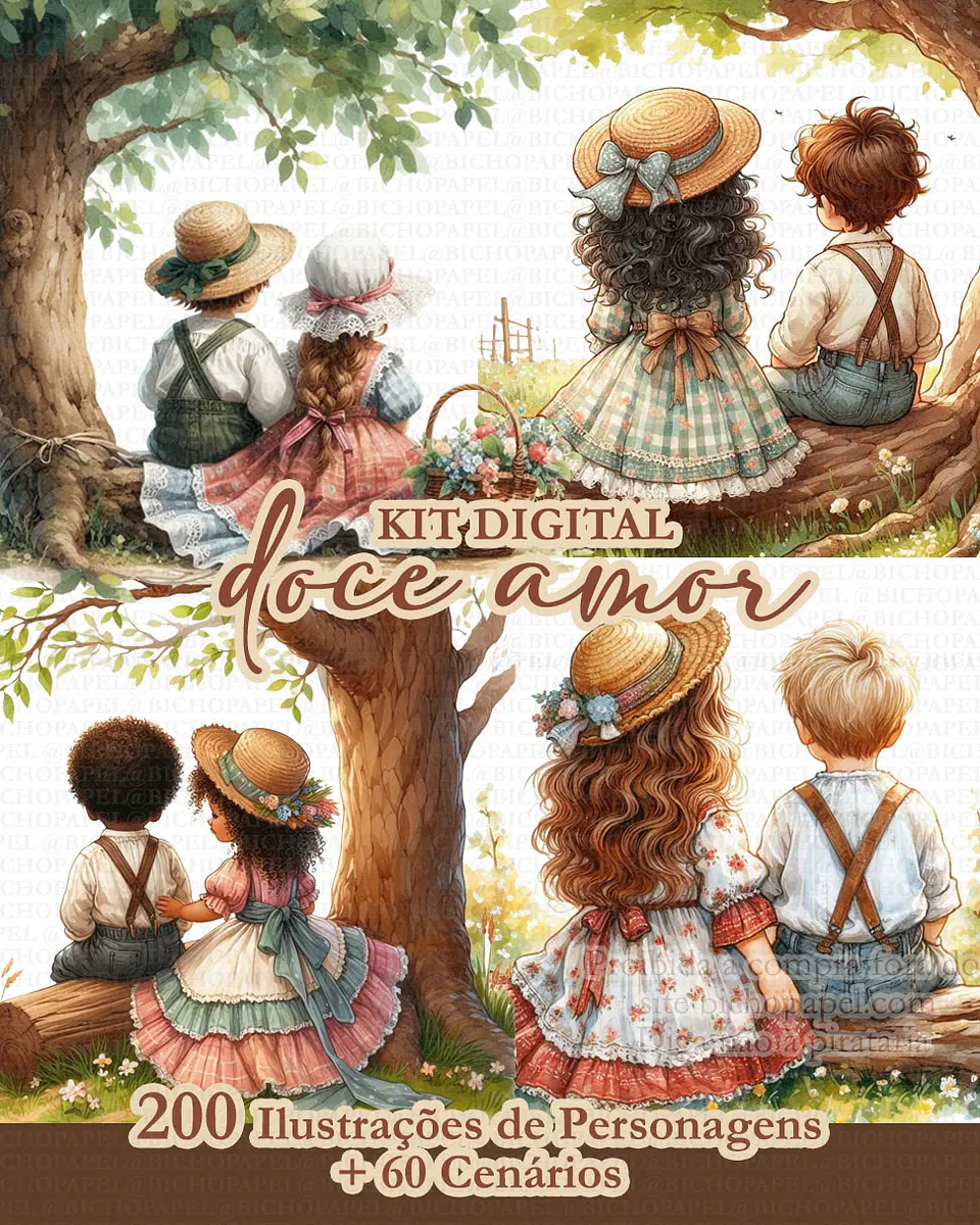 Kit Digital Doce amor - Bicho Papel 3