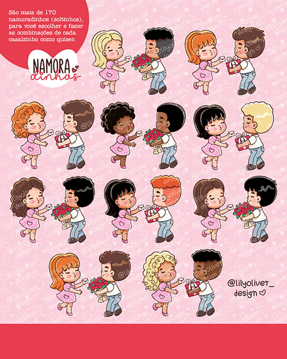 Kit Digital Dia dos Namorados Namoradinhos - LILY OLIVER 6