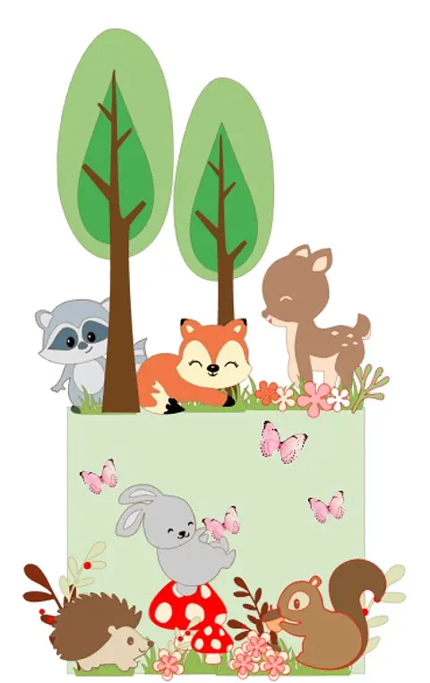 Arquivo Topo de Bolo Bosque Encantado - EM CAMADAS