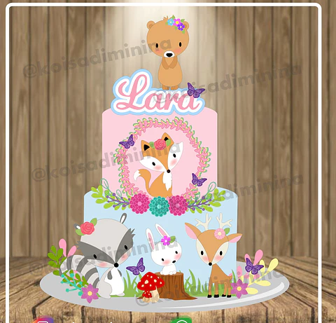 Arquivo Topo de Bolo Bosque Encantado - EM CAMADAS