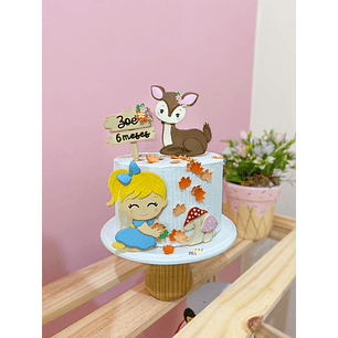 Arquivo Topo de Bolo Bosque Encantado Menina - EM CAMADAS