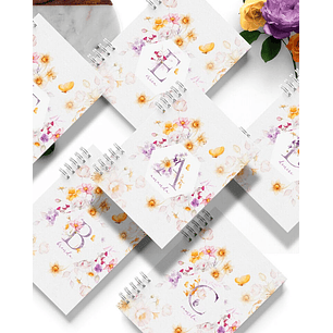 Arquivo 26 Capas Alfabeto A a Z e Miolo Pautado Floral Encanto - BICHO PAPEL