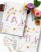 Arquivo 26 Capas Alfabeto A a Z e Miolo Pautado Floral Encanto - BICHO PAPEL - Thumbnail 4