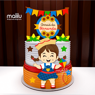 Arquivo Topod de Bolo Festa Junina Menina 