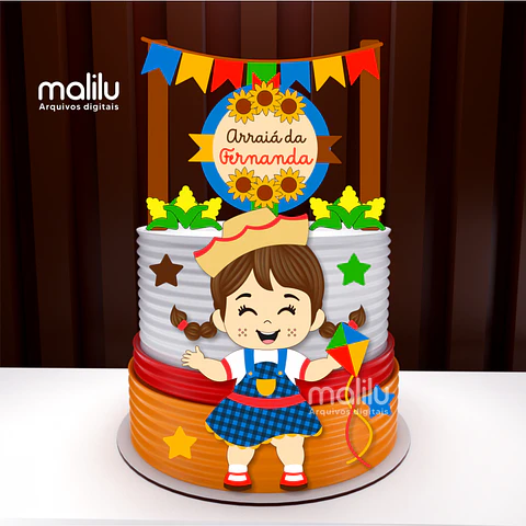 Arquivo Topod de Bolo Festa Junina Menina 