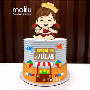 Arquivo Topod de Bolo Festa Junina Menina 