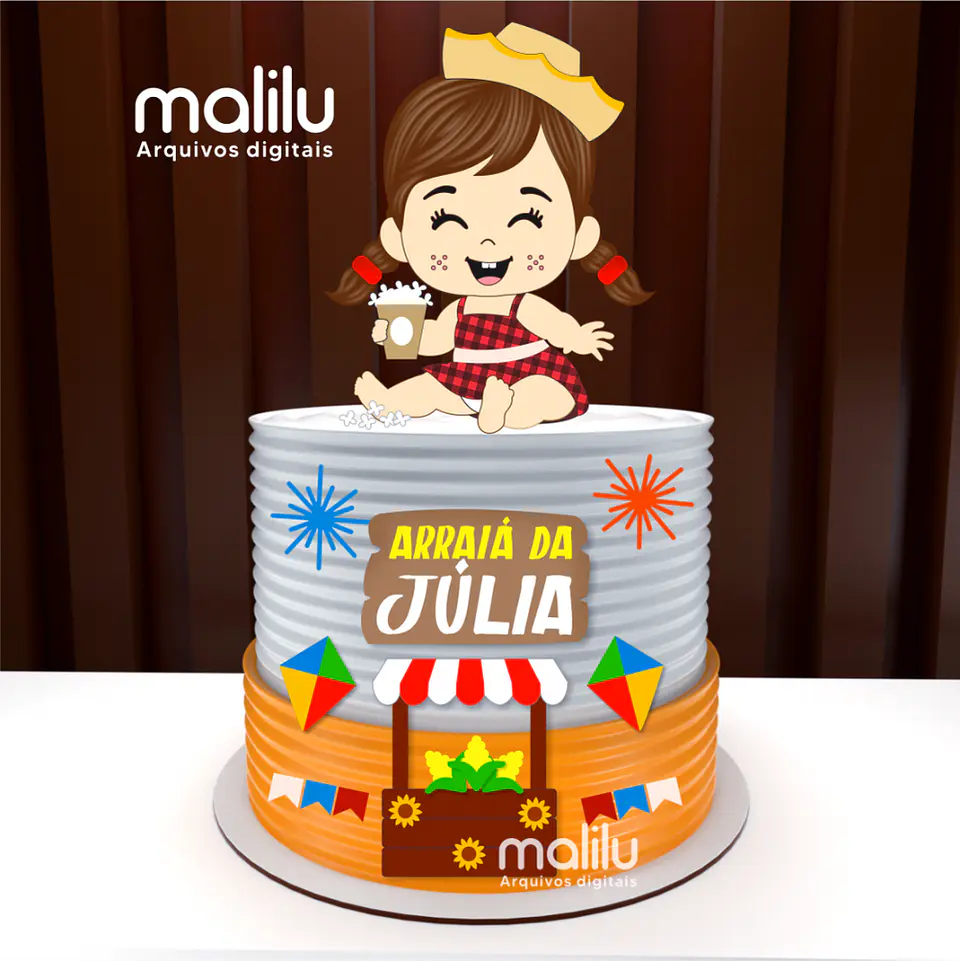 Arquivo Topod de Bolo Festa Junina Menina  1