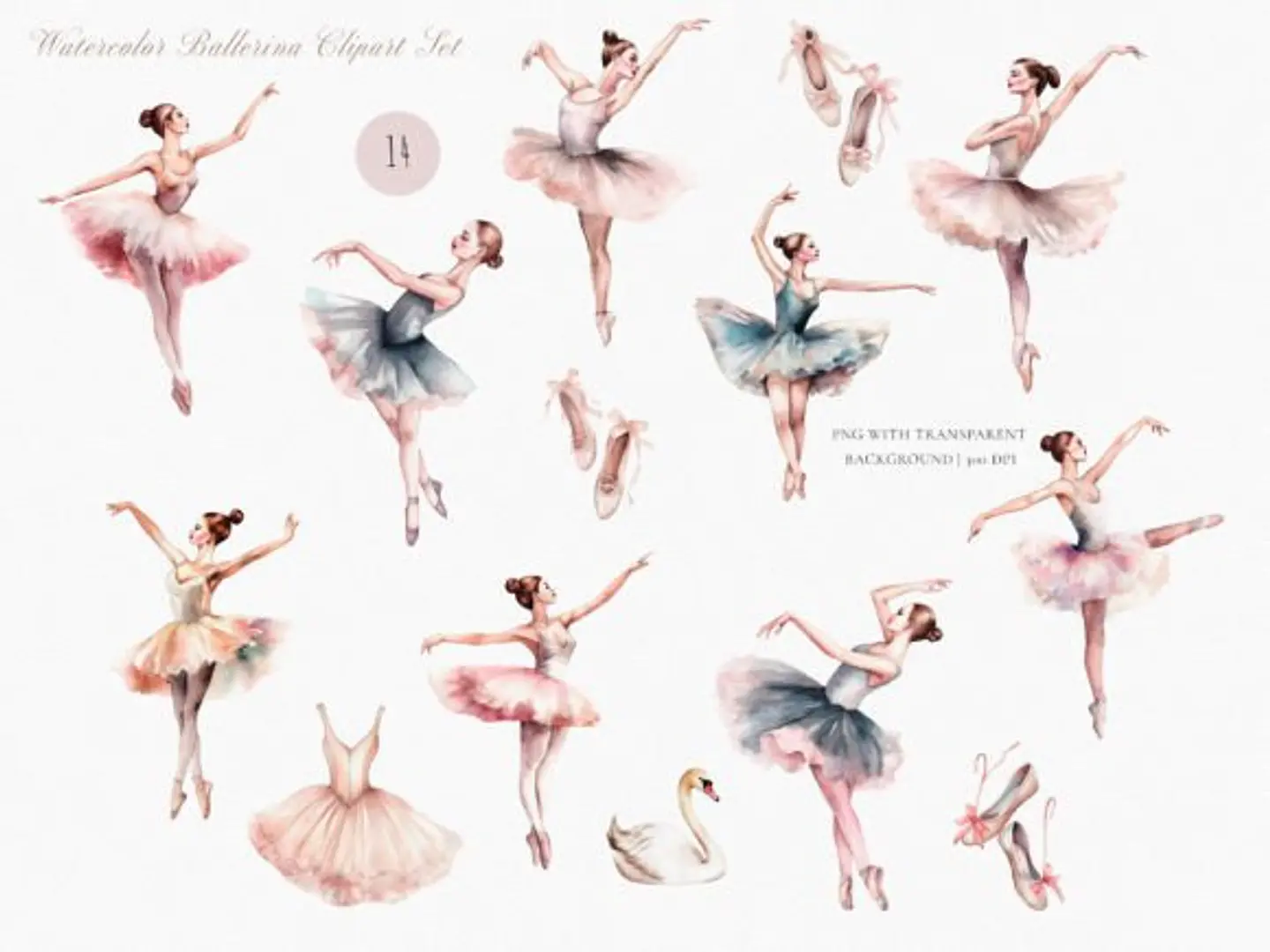 Kit Digital Bailarina Aquarela 2