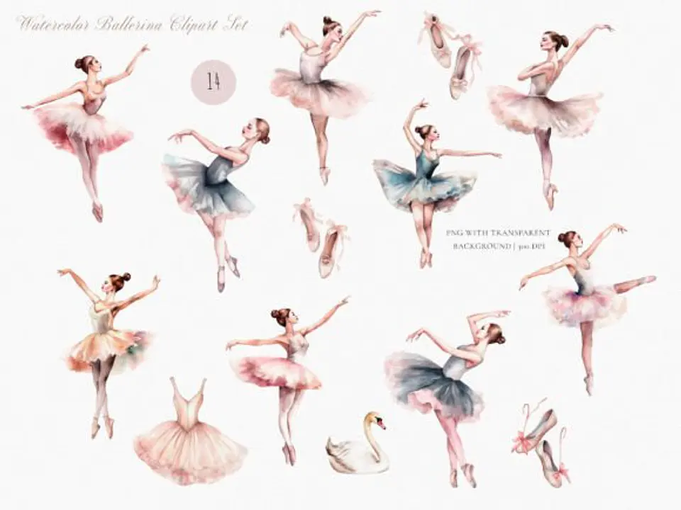 Kit Digital Bailarina Aquarela 2