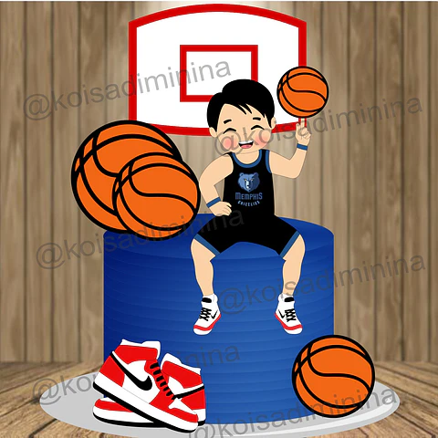 Arquivo Topo de Bolo Basquete- EM CAMADAS