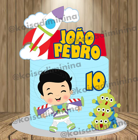 Arquivo Topo de Bolo Buzz Lightyear Toy Story Baby - EM CAMADAS
