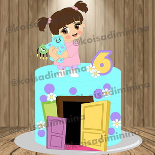 Arquivo Topo de Bolo Monstros SA Baby - EM CAMADAS