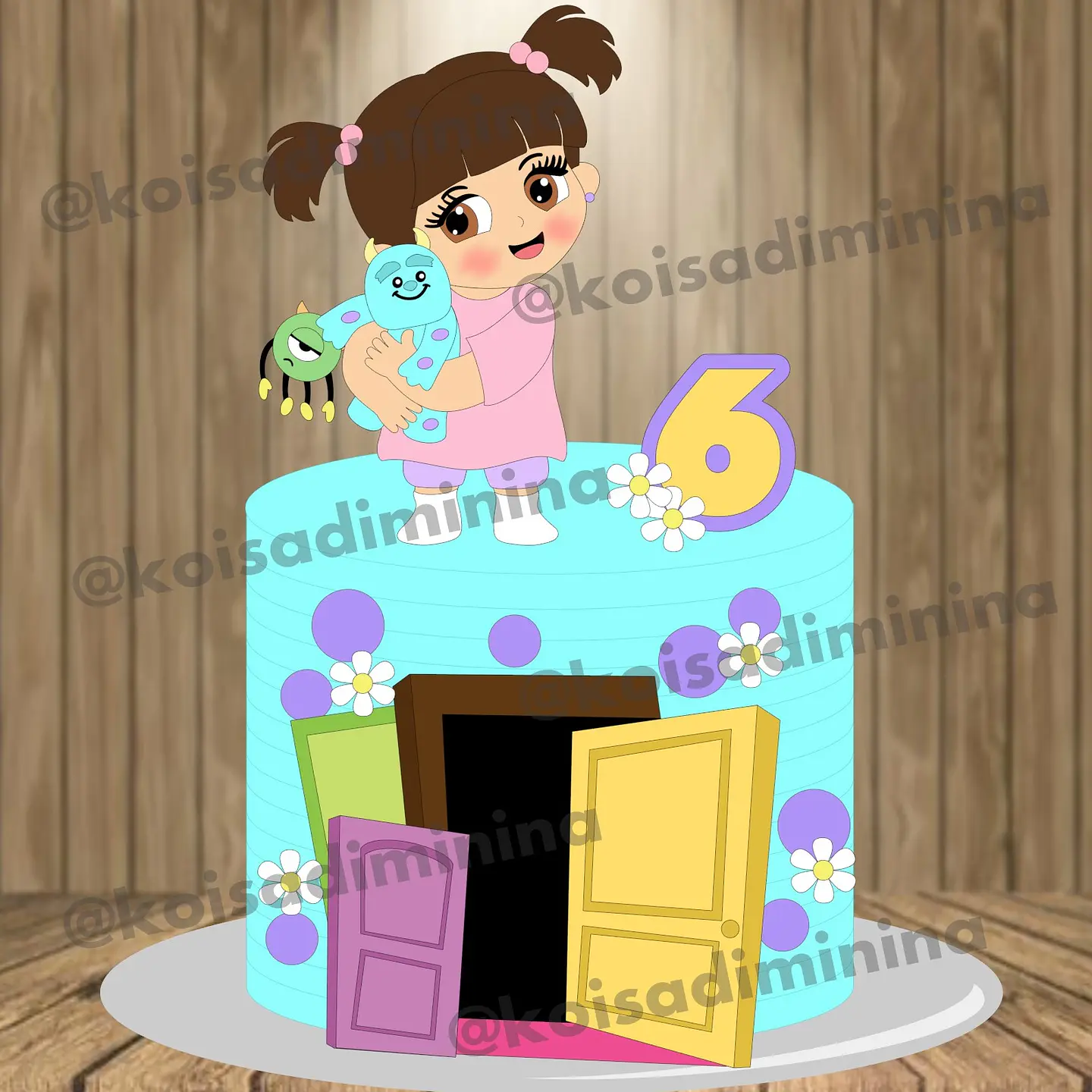 Arquivo Topo de Bolo Monstros SA Baby - EM CAMADAS 1